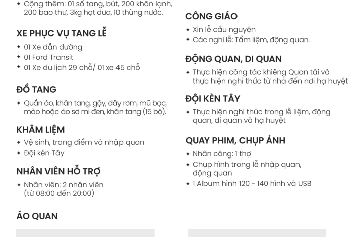 AT - CÔNG GIÁO - GÓI THEO NHU CẦU