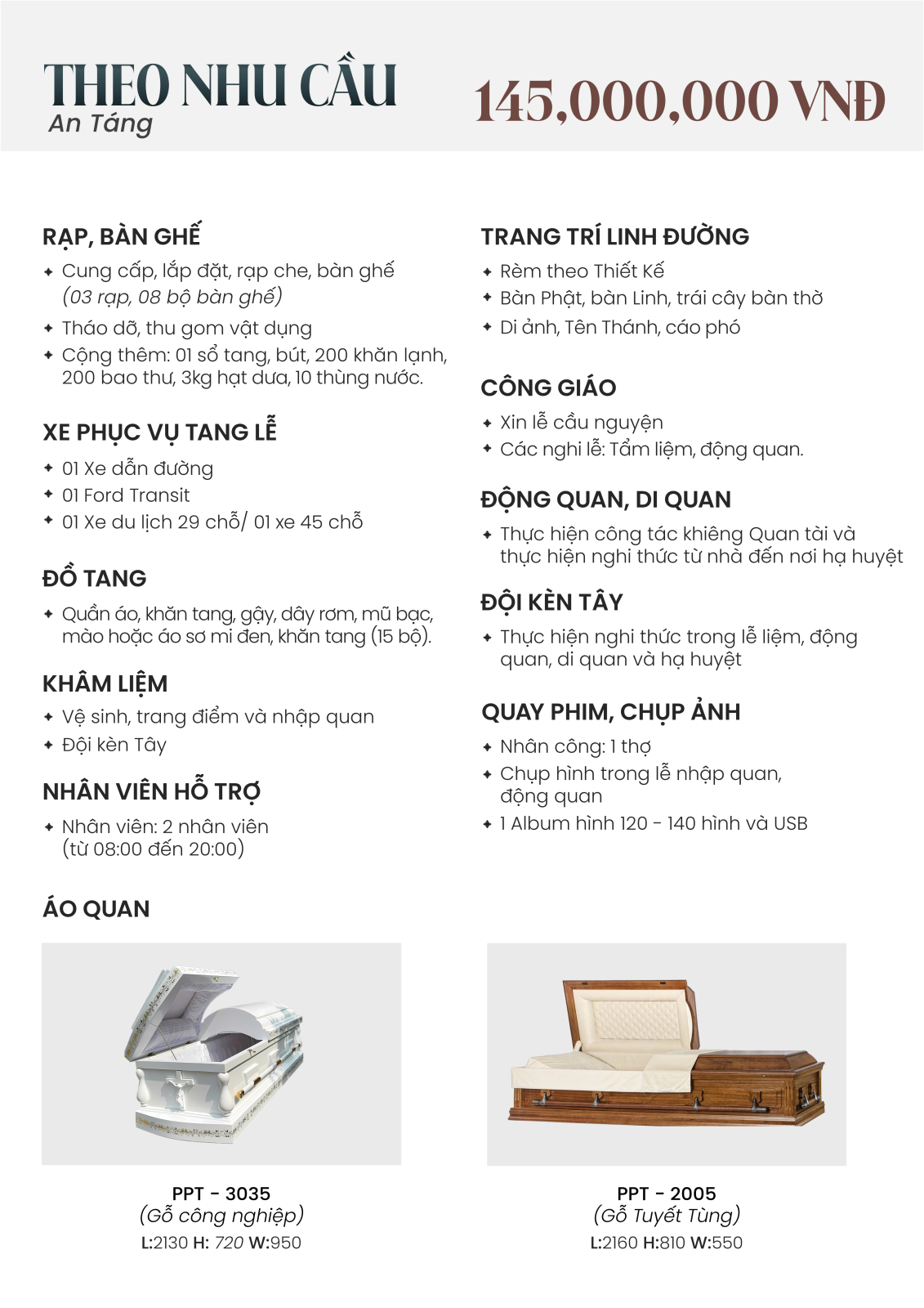 AT - CÔNG GIÁO - GÓI THEO NHU CẦU