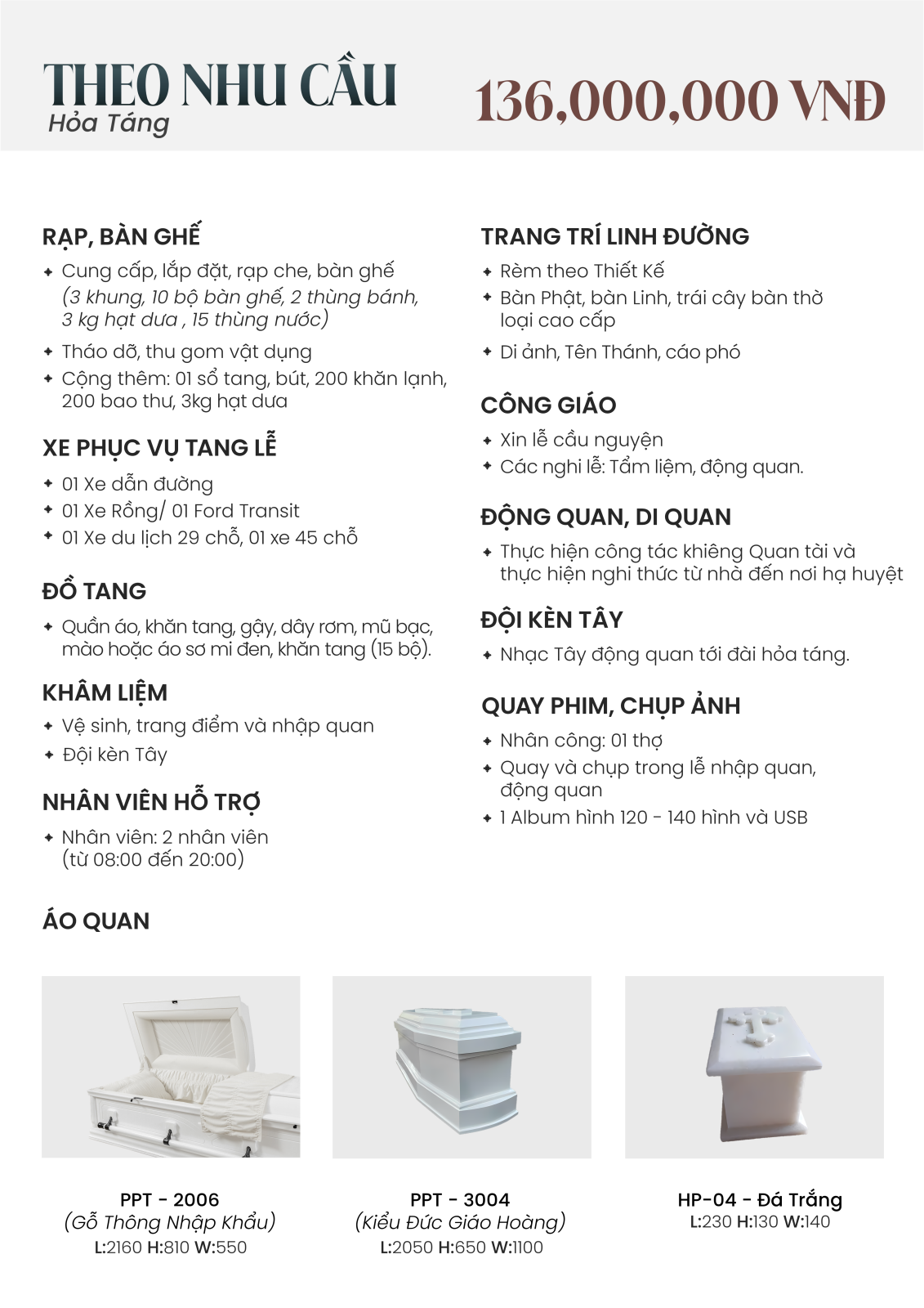 HT - CÔNG GIÁO - GÓI THEO NHU CẦU